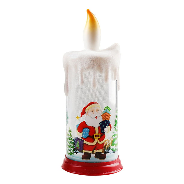 Christmas Led Light Candles Tealight Xmas Tree Santa Claus Battery-powered Toy
